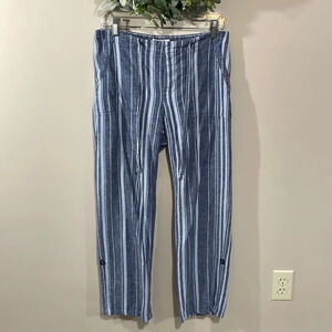Company Ellen Tracy The Linen Pant Beach Striped Marina S